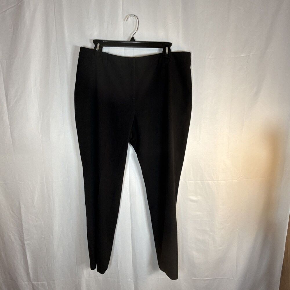 Women’s Tahari Black Straight Leg Dress Pants Size 14 Petite Preowned